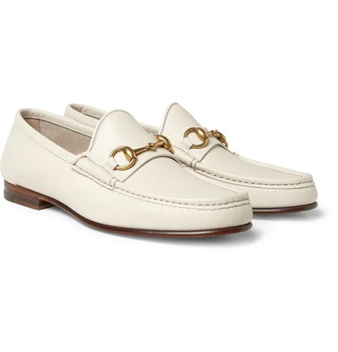 white gucci loafers men|gucci men's loafer with horsebit.